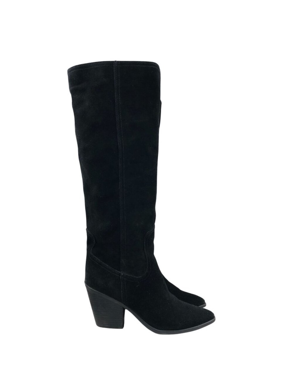 Blondo Women's Size 10 Willow Black Suede Waterproof Knee High Heel Tall Boots